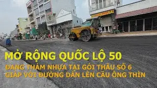 Mở rộng Quốc Lộ 50: Phần mở rộng thuộc g&oacute;i thầu số 6 đang được thảm nhựa #quoclo50 #cauongthin