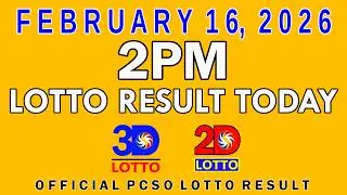 2pm Lotto Result Today Swertres Ez2 PCSO February 16 2026