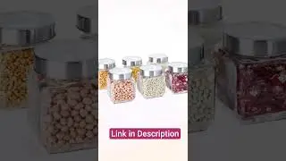 Organize Your Kitchen Smartly- Solimo Glass Containers #amazonfinds #kitchen #kitchenorgnizer #home