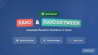 Excel RAND & RANDBETWEEN: Generate Random Numbers for Simulations & Data!