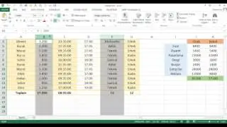 EXL13 05 002 Satır, sutün gizleme ve gösterme