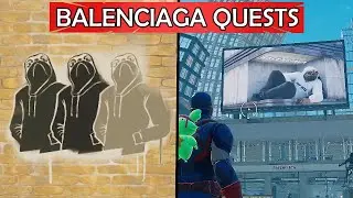 Balenciaga Quests (Doggo Graffiti & Triple S Sneakers) Locations | Fortnite
