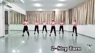 2 STEP TURN - Line Dance || Demo || Beauty LD T.Surya || Mei2 LD Class