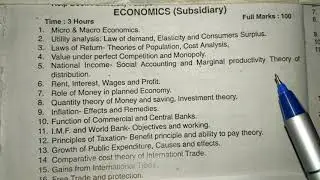 Syllabus of B.A.Part-I, Economics(Subsidiary)B.R.A.Bihar University, Muzaffarpu