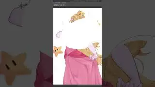 Dibujando a la princesa Peach 🍑 #art #myart #mariobros #speedpaint