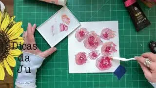 🌼Dicas da Ju - pintando rosas abstratas
