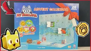 PET SIMULATOR X ADVENT CALENDAR! Unboxing Pet Sim X DLC codes and mini figures!