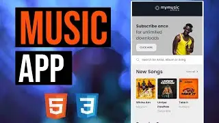 Creating mobile layout for music website application from scratch | HML And CSS