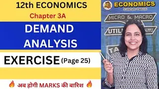 12th Economics Chapter 3A TEXTBOOK EXERCISE | 12th DEMAND ANALYSIS | Pooja Kela