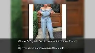 Women's Stylish Demin Jumpsuits Unique Push Up Trousers Fashion Denim Pants with Hip Wrap Women