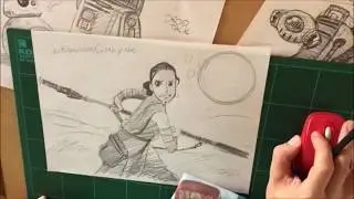 Speed Drawing Star Wars Rey