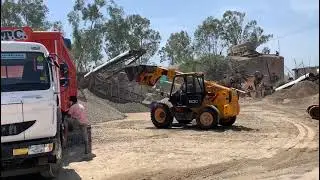 JCB 530-70 Telehandler @ Stone Crusher Plant for Dumper Truck Loading