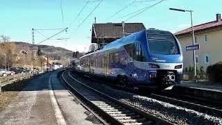 Bergen (Oberbay) - Meridian-Züge - railjets (+Red Bulletin Lok) - ECs - Güterzug
