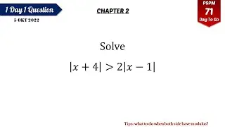 Absolute Value Inequality Example: When both sides have modulus