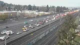 Early morning crash on I-84 WB slows traffic
