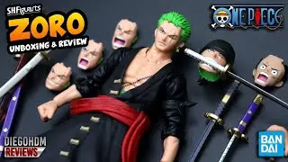 ZORO ONE PIECE SH Figuarts Bandai Unboxing e Review BR / DiegoHDM