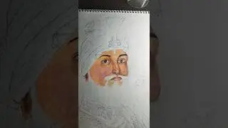 guru gobind singh ji🫶❤️&zwj;🔥 drawing part 4 #art #guruji#shorts#drawing