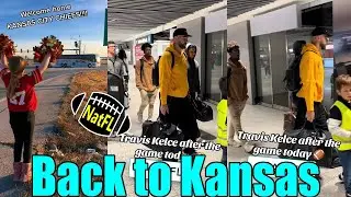 Travis Kelce returns to Kansas with a SAD face after the Chiefs' loss in S&atilde;o Paulo, Brazil