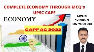 COMPLETE ECONOMY MCQ'S UPSC CAPF 2018-19 #economics#economygk #economymcq #economymcqs #capf2022