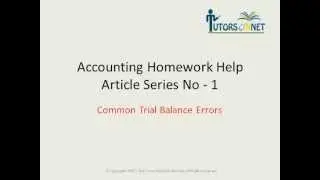 Accounting Homework Help -  Help With Accounting Homework Tutorsonnet.com