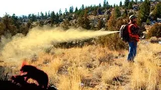 UDAP Back Attack Pack&trade; Bear Spray backpack attachment can protect you from behind! HD