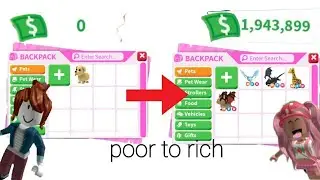ADOPT ME **POOR TO RICH** ON AN ALT ACCOUNT (DAY 1)