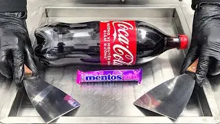 Asmr Making Rolled Ice Cream From Coca Cola & Mentos | Satisfying 