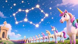 🦄🌥️👶 Unicorn Parade on Cloud Bridge 🎶✨ | Magical Kids Song | Toddler Fantasy Rhyme 🌈💫