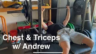 Chest & Tricep Workout w/ Shoulder Warm Up | Coach Andrew guest appearance