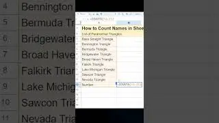 How to Count Names in Google Sheets Tip #googletips #googlesheets #counting