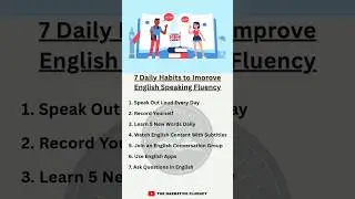 7 Daily Habits to Improve English Speaking Fluency 🗣️🚀 #english #languagelearning #shorts