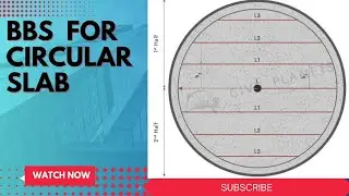 How to calculate BBS for Circular Slab? unit weight of steel for Circular Slab