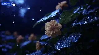 3 Hours Deep Sleep Healing 🌌 Piano Music & Forest Rain | Blue Night Dim Screen