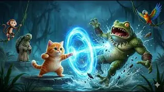 HeroCatFantasy: Kitsy vs. GIANT FROG KING! 🐸💥 The Legend of Blue Qi