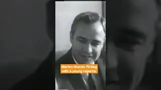 Marlon Brando flirting with a young reporter | #marlonbrando #interview #shorts #actor