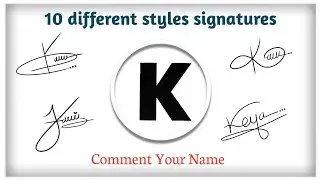 K letter stylish signature making for beginner || Simple handwritting signature