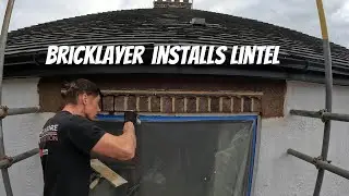 #bricklayer  Installing a Lintel