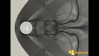 OpenLB Preview: Lattice Boltzmann Simulation of Supersonic Mach 3 Flow Around a Cylinder