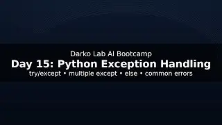 AI Bootcamp Day 15 – Python Exception Handling: try/except, multiple except & else