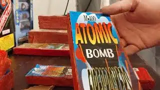 M100 ATOMIC BOMB firecrackers opening a brick of 10/400 strip
