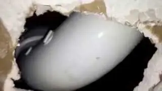 Super easy fix for screw hole in PVC drain!