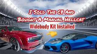 I Sold My C8 & Bought A Manual Hellcat 🏁 Widebody kit, led marker lights and stripes installed📈 