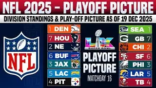 🔵 NFL 2025 PLAY-OFFS PICTURES | NFL STANDINGS TODAY AS OF 19 DEC 2025