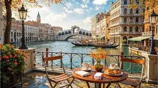 Relaxing Autumn Jazz at a Venice Caf&eacute; 🍂 Autumn Jazz Instrumental for Study, Work & Good Mood