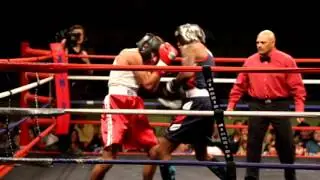 Cory Flores (Red Trunks) Allied Bail Bonds vs Travon McMillan AMR Redlands (154lbs)