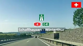 Driving in Switzerland: Autobahn A4 E41 from Schaffhausen to Winterthur