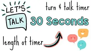 30 Second Turn and Talk Timer - Turn and Talk Timer - Classroom Timer - Training Timer - Turn & Talk