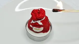 Burning a Santa Claus Bag Christmas Candle &ndash; Satisfying Tealight Time Lapse Video