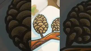 Color with me _ pine cone Autumn is almost here! 🍂🍁 This page is part of 