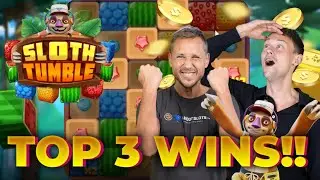 UNBELIEVABLE SLOTH TUMBLE BIG WINS &ndash; TOP 3 HITS WITH CASINODADDY 🦥🏆